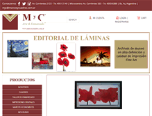 Tablet Screenshot of marcosycuadros.com.ar